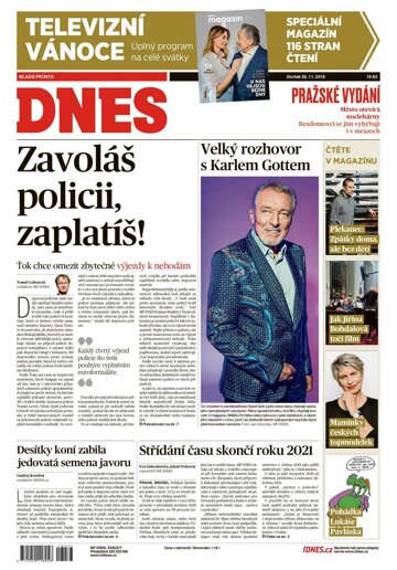 Obálka e-magazínu MF Dnes 29.11.2018