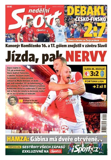 Obálka e-magazínu Nedělní Sport 9.12.2018