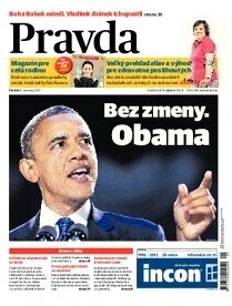 Obálka e-magazínu Pravda 8. 11. 2012