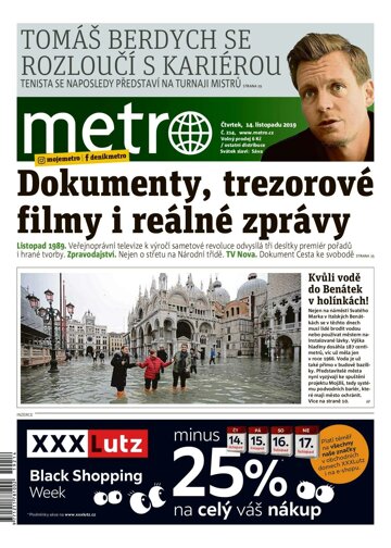 Obálka e-magazínu deník METRO 14.11.2019