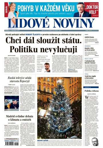 Obálka e-magazínu Lidové noviny 2.12.2019