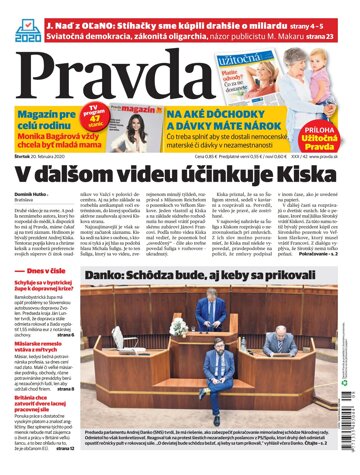 Obálka e-magazínu Pravda 20. 2. 2020