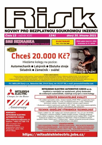 Obálka e-magazínu Risk 13/2021