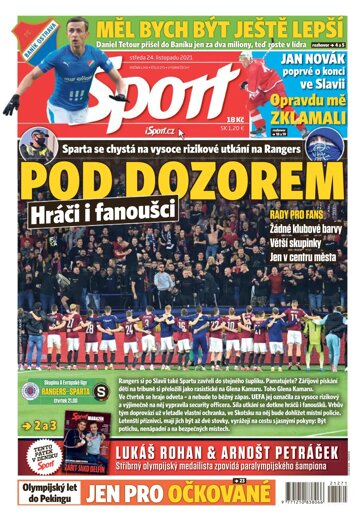 Obálka e-magazínu Sport 24.11.2021