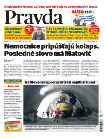 Obálka e-magazínu Pravda 16. 11. 2022