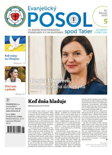 Obálka e-magazínu Evanjelický posol spod Tatier 5/2023