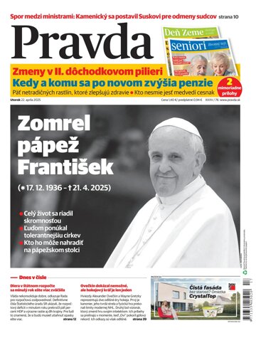 Obálka e-magazínu Pravda 22. 4. 2025