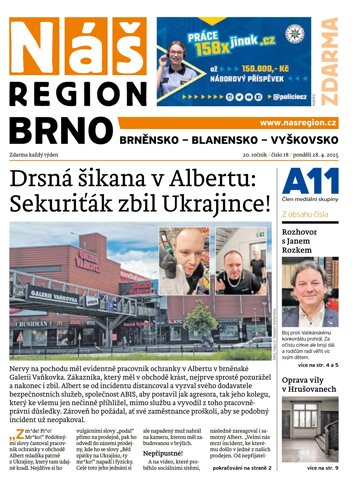 Obálka e-magazínu Náš Region - Brno 18/2025