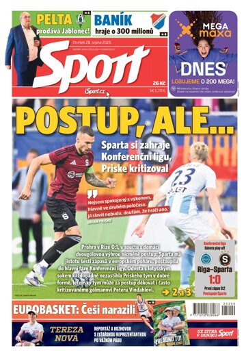Obálka e-magazínu Sport 28.8.2025