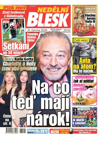 Obálka e-magazínu Nedělní Blesk 21.6.2026