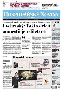 Obálka e-magazínu Hospodářské noviny 007 - 10.1.2013