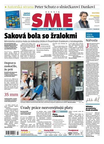 Obálka e-magazínu SME 8.6.2018