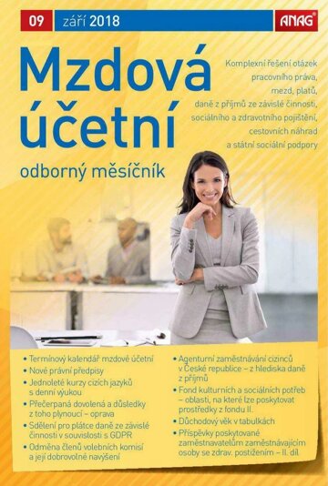 Obálka e-magazínu Mzdová účetní 2018 9/18