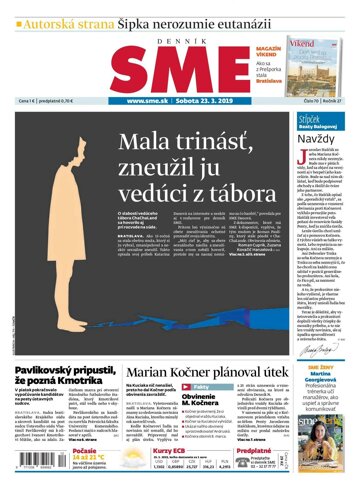 Obálka e-magazínu SME 23.3.2019