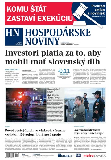 Obálka e-magazínu Hospodárske noviny 05.08.2019