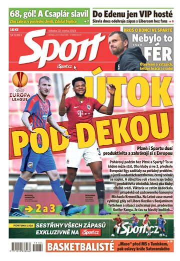Obálka e-magazínu Sport 10.8.2019
