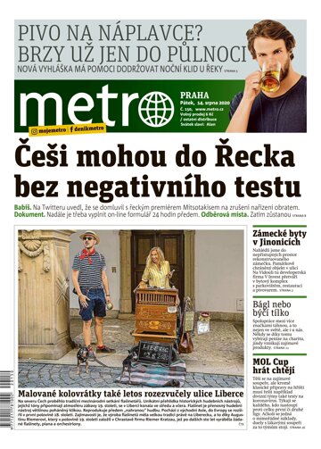 Obálka e-magazínu deník METRO 14.8.2020