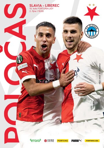 Obálka e-magazínu Poločas 23/2022č.09 Slavia - Liberec