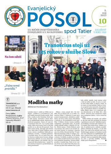 Obálka e-magazínu Evanjelický posol spod Tatier 10/2023