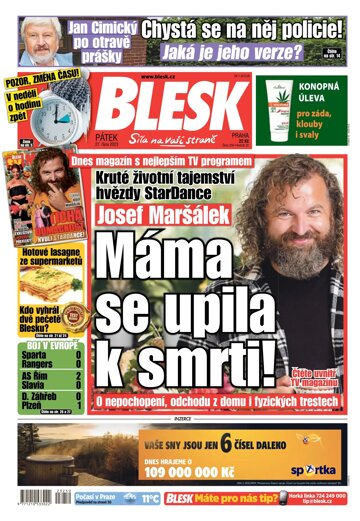 Obálka e-magazínu Blesk 27.10.2023