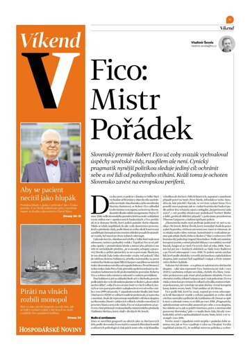 Obálka e-magazínu Hospodářské noviny - příloha Víkend 054 - 15.3.2024 Víkend