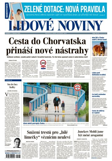 Obálka e-magazínu Lidové noviny 3.6.2024