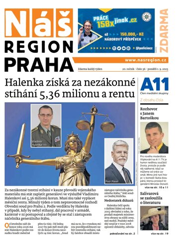 Obálka e-magazínu Náš Region - Praha 36/2025