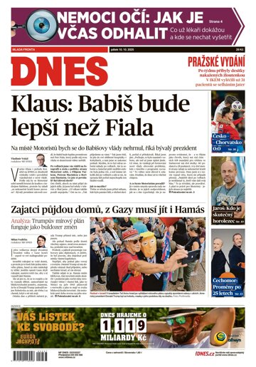 Obálka e-magazínu MF Dnes 10.10.2025