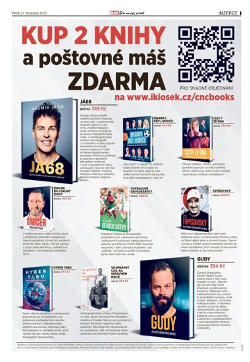 Obálka e-magazínu Blesk Tv magazín - 21.11.2025