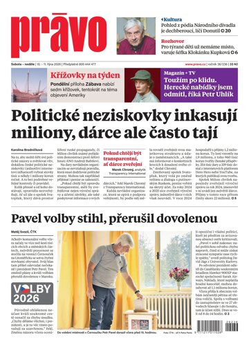 Obálka e-magazínu Deník Právo 10.10.2026