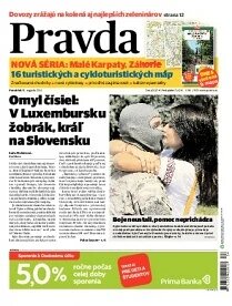 Obálka e-magazínu Pravda 18. 8. 2014