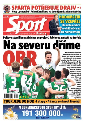 Obálka e-magazínu Sport 22.7.2015