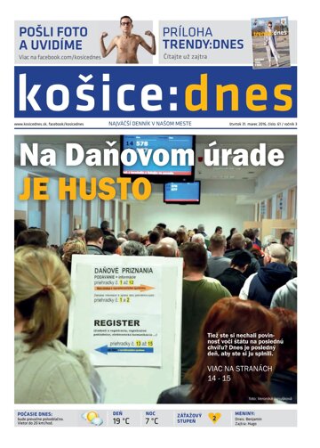 Obálka e-magazínu košice:dnes 31.3.2016