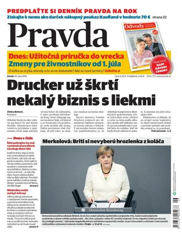 Obálka e-magazínu Pravda 29. 6. 2016