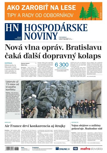 Obálka e-magazínu Hospodárske noviny 09.05.2018