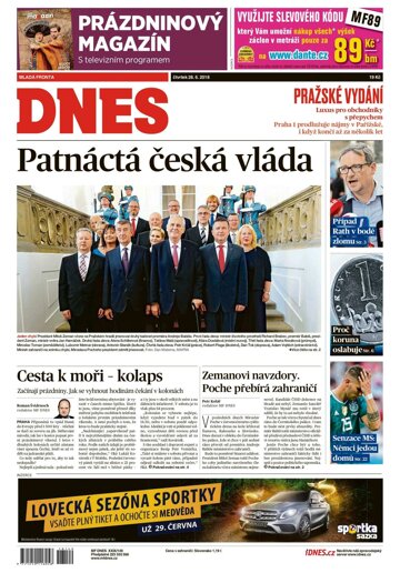 Obálka e-magazínu MF Dnes 28.6.2018