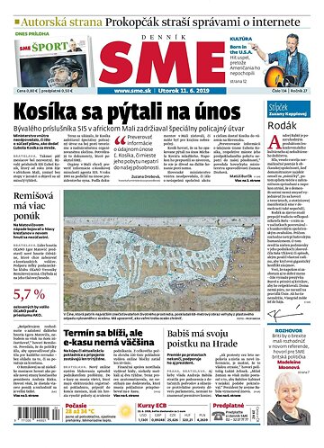 Obálka e-magazínu SME 11.6.2019