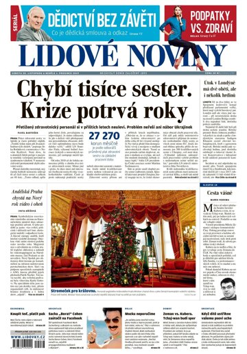 Obálka e-magazínu Lidové noviny 30.11.2019