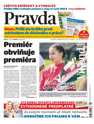 Obálka e-magazínu Pravda 11. 4. 2020