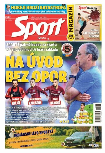 Obálka e-magazínu Sport 14.8.2020