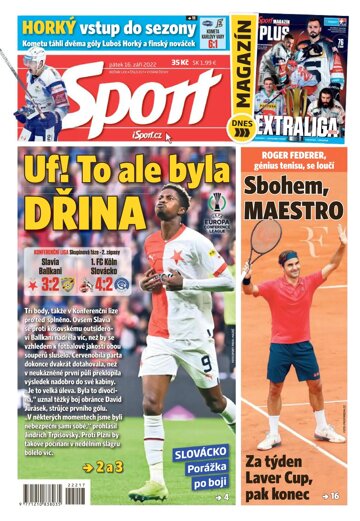 Obálka e-magazínu Sport 16.9.2022