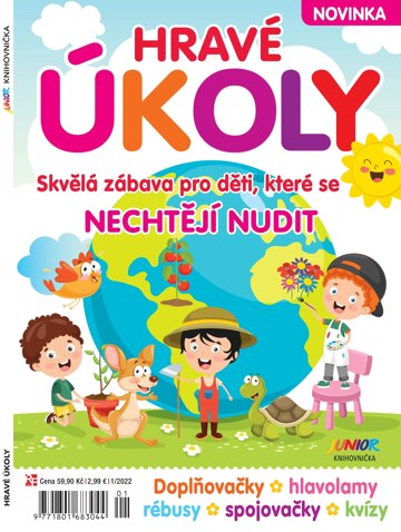 Obálka e-magazínu Knihovnička Junior - Hravé úkoly na cesty 1/22