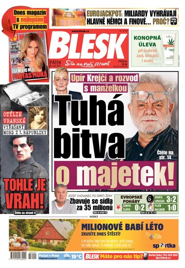 Obálka e-magazínu Blesk 22.9.2023