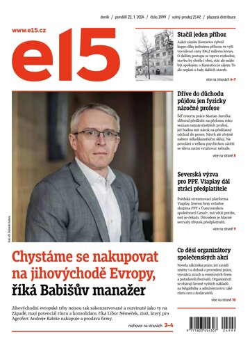 Obálka e-magazínu E15 22.1.2024