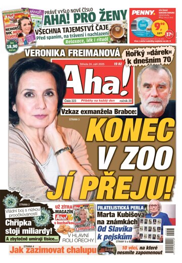 Obálka e-magazínu AHA! 24.9.2025