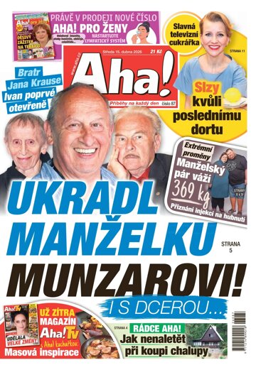 Obálka e-magazínu AHA! 15.4.2026