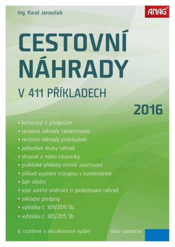 Obálka e-magazínu Cestovní náhrady v 411 příkladech 2016