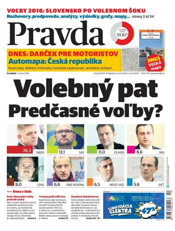 Obálka e-magazínu Pravda 7. 3. 2016