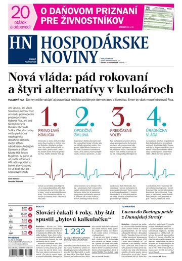 Obálka e-magazínu Hospodárske noviny 10.3.2016