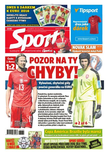 Obálka e-magazínu Sport 6.6.2016